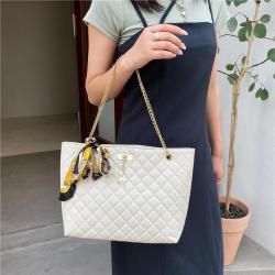 Women's bag 2024 new Korean version of the single shoulder cross-body bag casual deer lattice silk scarf messenger bag