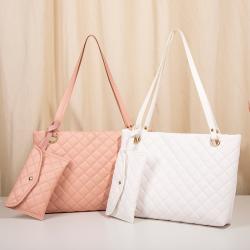 Wholesale Ladies Handbags 2Pcs Set Fashion Casual PU Leather Purses And Shoulder Handbags For Women