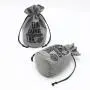 Personalized Eco-Friendly Jute Gift Pouch Round Bottom Logo Printed Jute Burlap Wine Food Candy Christmas Gift Bag