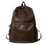 2024 New water repellency PU leather bag computer bags large capacity backpack men and women simple leisure backpack