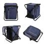Custom Folding Portable Removable Leisure Fishing Camping Outdoor  Multi-functional Cooler Bag with Chair