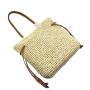 2024 New drawstring hook woven shoulder crossbody woven women's bag large capacity straw woven bags for ladies