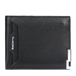 OEM026 Men Wallets Fashion Short Design Card Holder Men Leather Purse Solid Coin Pocket Wallet Bank ID Credit Card Case
