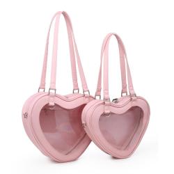 Manufacturer Clear Window Heart Shape Ita Bag Pin Display Custom Ita Bag Customized Holographic Ita Bags