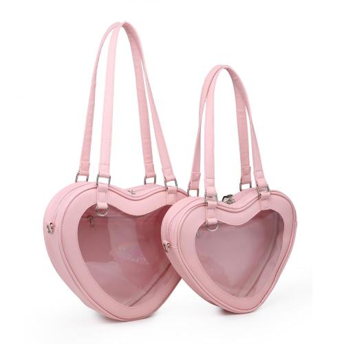 Manufacturer Clear Window Heart Shape Ita Bag Pin Display Custom Ita Bag Customized Holographic Ita Bags