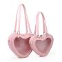 Manufacturer Clear Window Heart Shape Ita Bag Pin Display Custom Ita Bag Customized Holographic Ita Bags