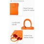 Guangzhou Factory Price Fashion Orange customized color ladies Handbag Double Handle Pu leather Mini Women handbags