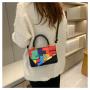 Contrasting Color Designer Women Bags Korean Pu Women Fashion Handbags Plaid Small Square Bags Women Handbags Ladies CY058