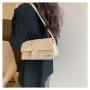 ZR624 Women's Bags Fashion Girl Chamois Solid Color Retro Small Square Bag Simple Zipper Shoulder Crossbody Bag Female Party