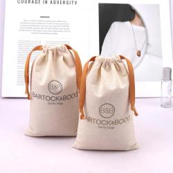 ODM Factory Recyclable Muslin Fabric Toys Dice Packaging Dust Gift Bag Custom Logo Printed Drawstring Cotton Pouch