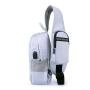Oxford Crossbody Bag Adjustable Strap Sling Backpack Outdoor Travel One Shoulder Messenger Bag With USB Charger Port