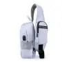 Oxford Crossbody Bag Adjustable Strap Sling Backpack Outdoor Travel One Shoulder Messenger Bag With USB Charger Port