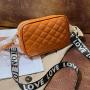 2024 Korean Version Fashionable Women's Small Square Shoulder Bag Cross-Border Wholesaled Embroidered Texture Bag