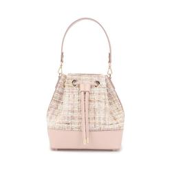 Elegant Ladies Pu Leather Handbags Factory Straw String Women Designer Bucket Bags Elegant Women Shoulder Bag Cross Body Bag