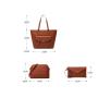 2024 Wholesale 3 Pieces Set Vegan Leather Tote Bag Handbag With Women Fashion Purse