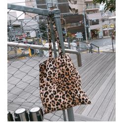 South Korea Custom-Made Large Leopard Print Casual Mother Bag Literature Art Student Shopping Bag Environmental Protection