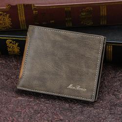 OEW202 Retro PU leather Men Wallets ID Bank Credit Card Cases Men Classic Money Clip Zipper Coins Purse Short Wallets For Men