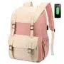 LOVEVOOK 2021 custom logo OEM ODM Women Back pack casual Working bags with USB Port ladies Travel Laptop School Backpacks
