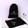 Hot Sale Cotton Twill Underwear Shoe Packaging Waterproof Bag Custom Logo Printed Black Drawstring Cotton Dust Pouch