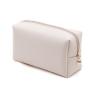 2024 New Fashion Design Private Label Custom Logo PU Leather Hand Bags Ladies Women Leather Pouches Plain Pink Makeup Bag