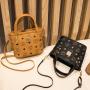 Hot Selling Women's Handbag Fashion 2023 Wholesale Ladies Small Single Shoulder Bag Pu Leather Women's Printed Bucket Bag
