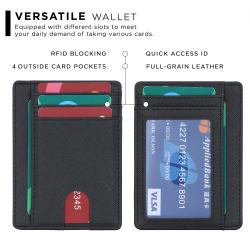 Slim Wallet RFID Front Pocket Wallet Minimalist Secure Thin Credit Card Holder ID Cards