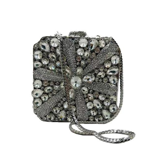 2024 Custom Crystal Evening Sling Bag For Women Luxury Rhinestone Clutch Purse