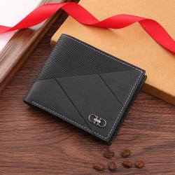New style men's wallet, short and thin style, trendy money clip, multi-card slot, casual embossed, youth card holder,