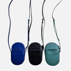 OEM ODM Customized Embossed Crocodile Pattern Genuine Leather Women Mobile Cell Phone Shoulder Crossbody Bags Lady Mini Purses