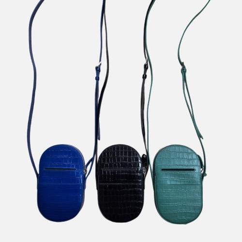 OEM ODM Customized Embossed Crocodile Pattern Genuine Leather Women Mobile Cell Phone Shoulder Crossbody Bags Lady Mini Purses