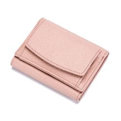 Japan Style Ladies Coin Wallet Custom Rfid Protection Full Grain Leather Minimalist Trifold Wallet