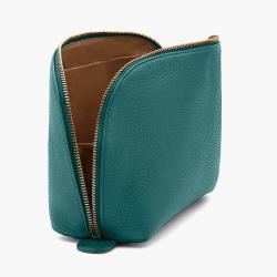 Nice leather makeup brush holder zipper travel pouch cosmetic carry pouch