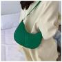 HR348 New Fashion Dumpling Shape Ladies Bag Simple and Trendy One Shoulder Crossbody Bag PU Leather New Moon Underarm Bag