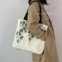 Women Canvas Bags Solid color Tote Shopping Bags Casual Cloth shoulder cotton bag With zipper For Girls Ladies Shopper