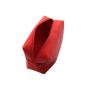 Wholesale plain pu leather makeup bag medium organizer red cute makeup kit pouch