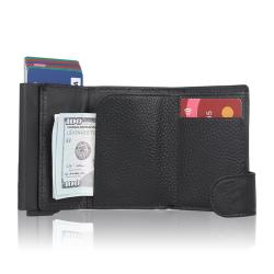 Custom Pop Up Wallet Pu Leather Cover Pop Up Credit Card Holder Rfid Metal Card Case