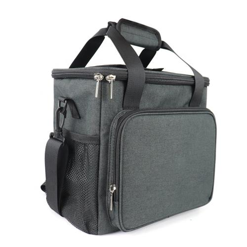 Large Capacity Lunch Cooler Bag With Small Pocket Thermal Insulation Portable Cooler Bag Suitable For Picnic