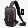 KBW476 Wholesale Male Biker Bag Password Anti-theft Chest Bag Men PU Single Shoulder Sports  Casual Crossbody Travel Waist Bag