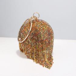 2024  Hot selling tassel evening small round bag dress banquet handbag
