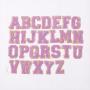 Low MOQ Stock A-Z Alphabet Self Backing Adhesive Backing Monogram Patches Embroidery Chenille Letter Iron On Patch Set