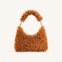 2024  Fashion Ladies Fluffy Soft Plush Casual Fur bag Shoulder Purse Women Handbags Ladies Lambskin Leather Under-arm Bag