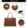 LOVEVOOK 2024 Stylish Ladies Handbags Laptop Work Shoulder Tote Computer Bags Pu Leather 15.6 inch Women Briefcase Laptop Bags