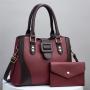 2024 Wholesale Big Capacity Transparent Handbags Bags Set High Quality PU Leather Ladies Fashion Women's Tote Bags