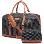 Fashion Realer Canvas Women Overnight Bag Carryon Travel Duffel Tote handbags with Shoe Compartment Toiletry Bag Weekender Bag