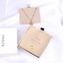 Custom Emboss Logo Microfiber Jewelry Flap Pouch Luxury Brown Envelope Suede Earring Necklace Packaging Jewellery Bag