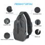 Smell proof Cross Body Bag with Metal Lock Odorless bag Odor Proof Portable Fanny Pack with Activated Carbon Lining