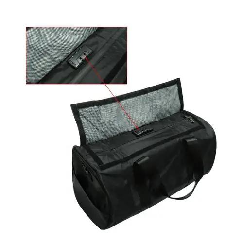 Travelling No Smell Duffle Bag with Lock Waterproof Sealed Zipper Large Sealing Bag OEM Odor Proof Carbon Lined