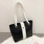 Crocodile Pattern PU Leather Ladies Shopping Tote Women Hand Bags Large Capacity Lock Strap Shoulder Bag