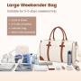 LOVEVOOK 21 in Weekender Bag with 3 packing cubes Waterproof Overnight Bag Quilted Gym duffle with Wet Pocket Travel Duffle bag