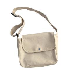 Small Artistic Canvas Shoulder Bag Fashion Student Reusable Bag Korean Style Vintage Casual Crossbody Bag